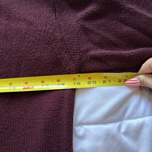 White House Black Market Pullover Burgundy Wool Blend Sweater Womens Size Small - Picture 5 of 8